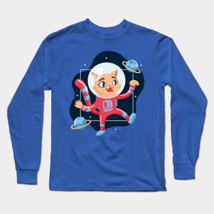 Astronaut Kitten Long Sleeve T-Shirt